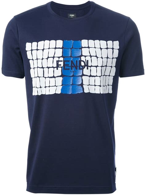 fendi blue t shirt|fendi oversized t shirt.